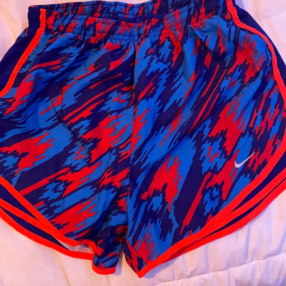 blue and red nike shorts size small